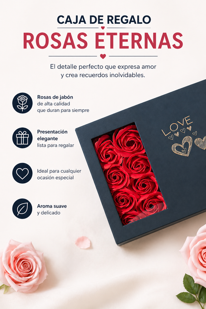 Caja de Rosas con Collar Sorpresa para Mamá